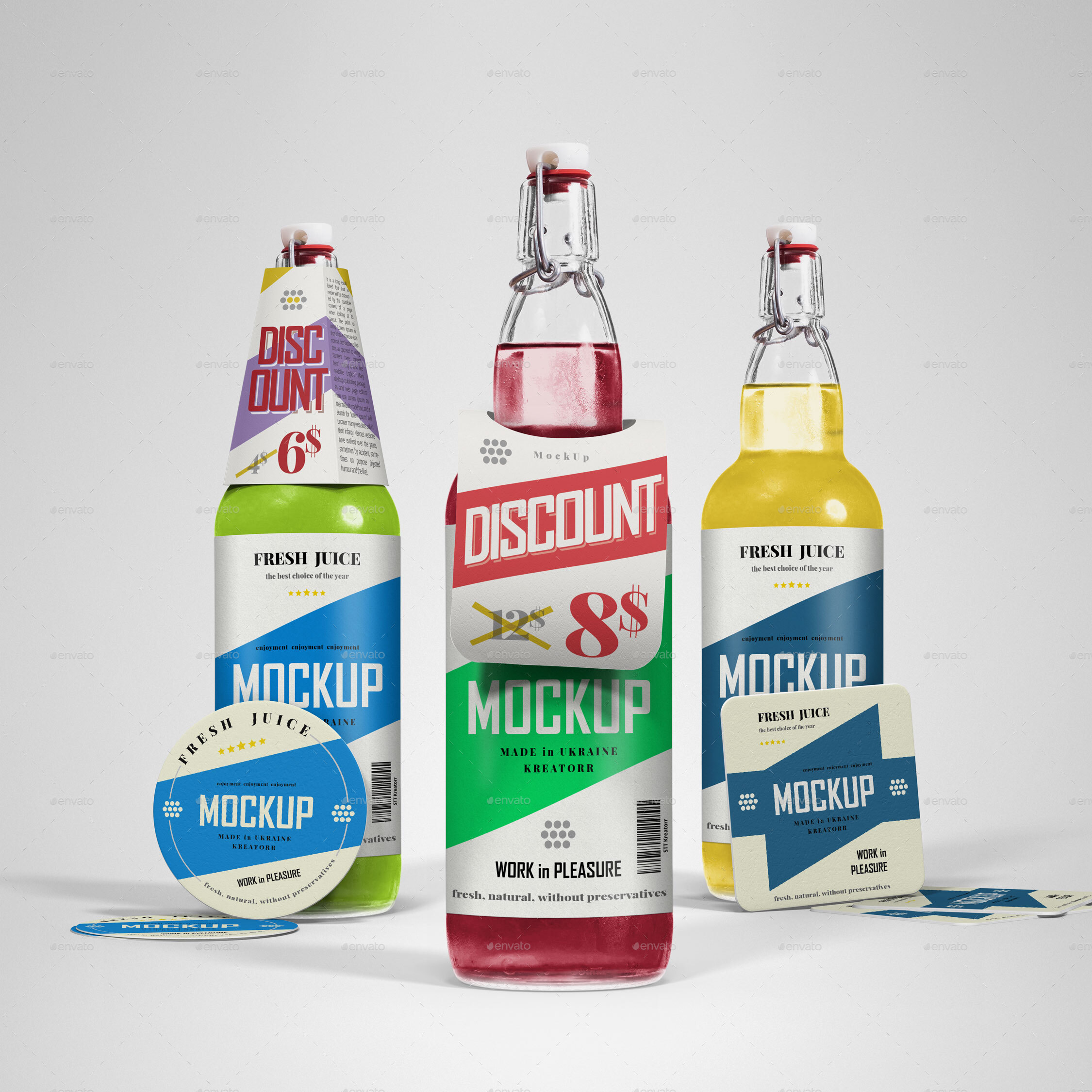 Lightning Stopper Bottle. MockUp V4, Graphics GraphicRiver